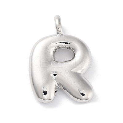 Rack Plating Brass Balloon Letter Pendants X-KK-C050-01P-R-1