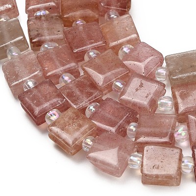 Natural Strawberry Quartz Beads Strands GG-F802-B16-01-1
