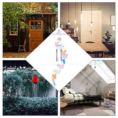 DIY Noctilucence Wind Chime Making Kit DIY-GA0002-45-1