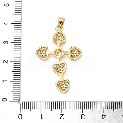 Brass Micro Pave Cubic Zirconia Pendants KK-D426-24A-G-1
