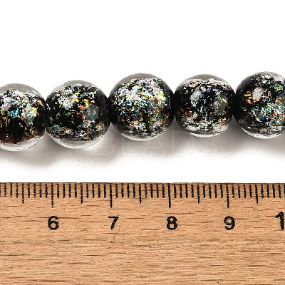 Handmade Dichroic Foil Glass Beads Strands DICH-U001-06C-1