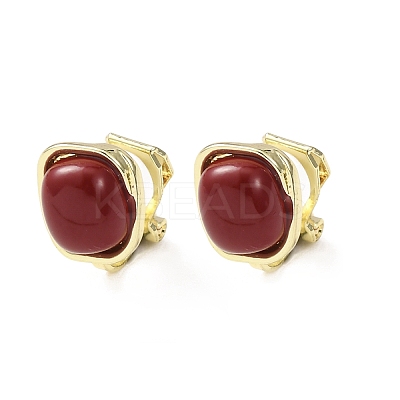 Alloy & Resin Clip-on Earrings EJEW-T055-03-1