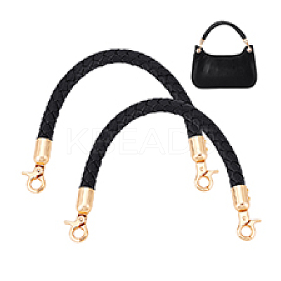 PU Imitation Leather Braided Bag Handles DIY-WH0366-41A-1