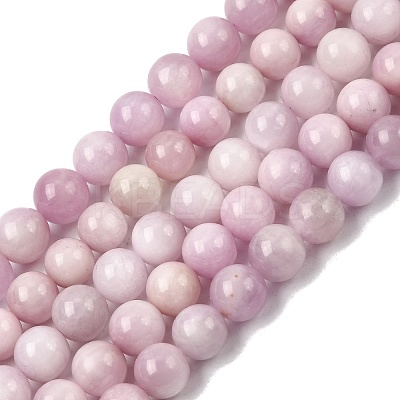 Round Natural Kunzite Beads Strands G-K068-28-6mm-1