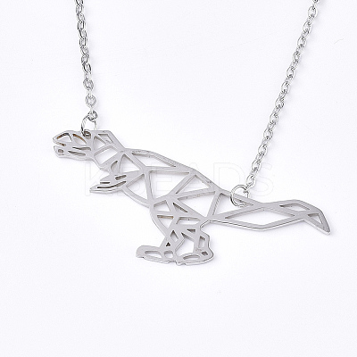 Non-Tarnish 201 Stainless Steel Pendant Necklaces LS-NJEW-T009-JN100-1-40-1