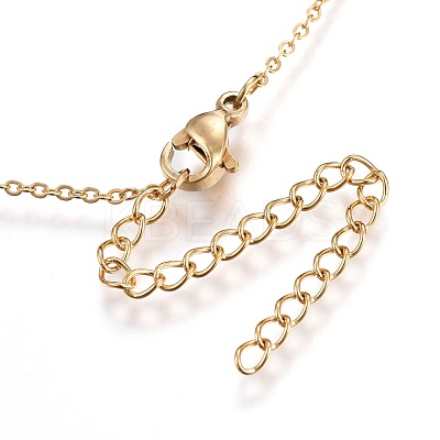 Brass Micro Pave Cubic Zirconia Pendant Necklaces NJEW-O108-29G-1