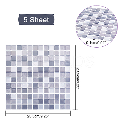 PET Self-Adhesive Mark Crystal Pattern Paper DIY-WH0223-11B-1