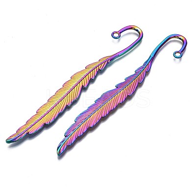 Rainbow Color Alloy Bookmark Findings PALLOY-N163-1710-NR-1