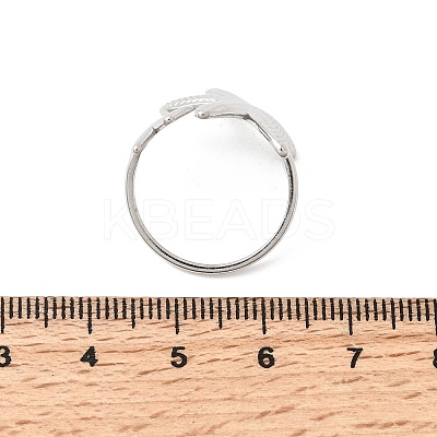 5Pcs 304 Stainless Steel Open Cuff Rings for Women RJEW-K313-10P-1