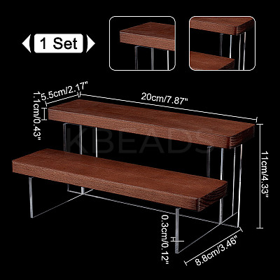 2-Tier Transparent Acrylic Model Toy Assembled Holder ODIS-WH0329-65A-1