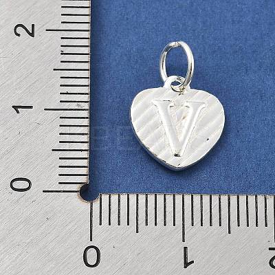 925 Sterling Silver Heart with Capital Letter Charms STER-S009-13V-S-1