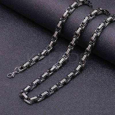 Stainless Steel Byzantine Chains Necklaces for Men FS-WG56795-124-1