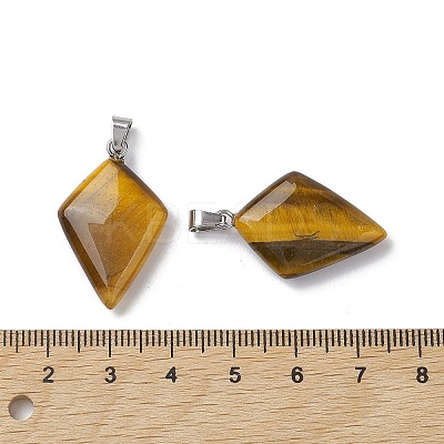 Natural Tiger Eye Pendants G-C110-05C-P-1