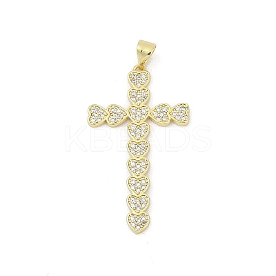 Brass Micro Pave Cubic Zirconia Pendants KK-D317-106G-1
