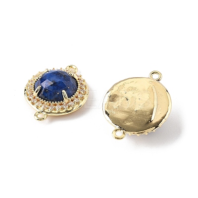 Dyed Natural Lapis Lazuli Faceted Connector Charms G-H323-03G-07-1