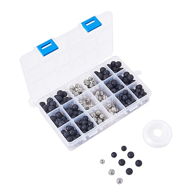200PCS Natural Lava Rock Beads DIY-PH0014-01-1