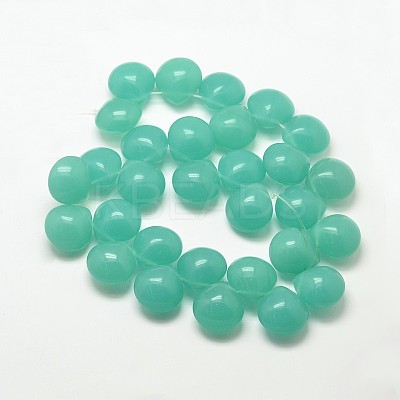 Dyed Natural Jade Teardrop Beads G-P094-11-1