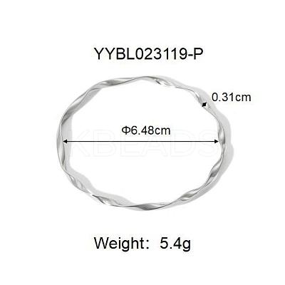 Classic Stainless Steel Twist Bangles YS7860-2-1