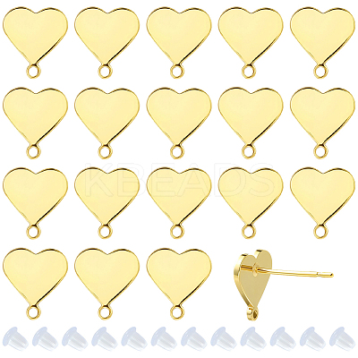 20Pcs Brass Stud Earring Findings KK-SC0006-80-1