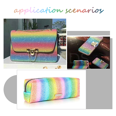Sparkle PU Leather Fabric AJEW-MSMC006-01-1