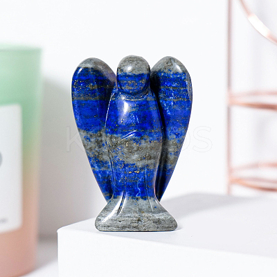 Natural Lapis Lazuli Angel Figurine Display Decorations G-PW0007-060R-1