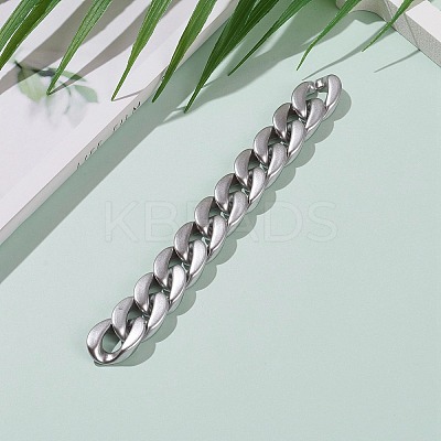 Handmade Spray Painted Acrylic Curb Chains AJEW-JB00894-01-1