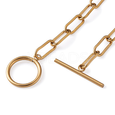 304 Stainless Steel Paperclip Chain Bracelets BJEW-TA0003-04-1