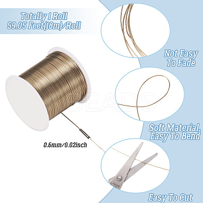 Round Copper Beading Wire for Jewelry Making YS-TAC0004-0.6mm-18-1