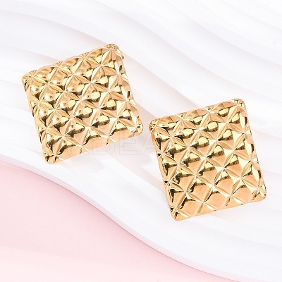 304 Stainless Steel Stud Earrings for Women LS-EJEW-K306-08G-1