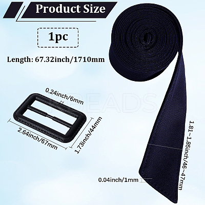 Tie a Knot Polyester Waist Belt with Plastic Buckle AJEW-WH20002-10E-1