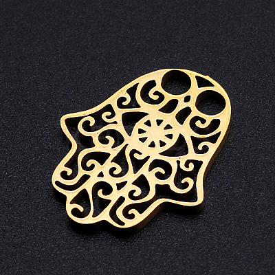 201 Stainless Steel Filigree Joiners Links STAS-S105-JN879-2-1
