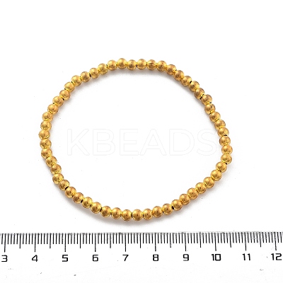 Brass Beaded Stretch Bracelets for Men Women BJEW-G736-04G-1