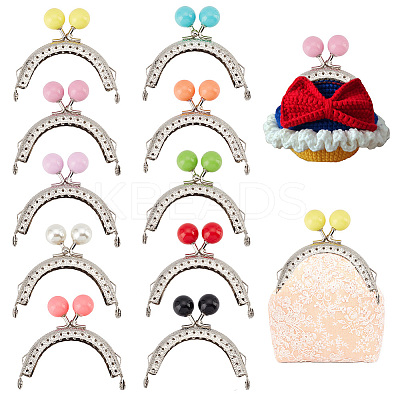 10Pcs 10 Colors Iron Kiss Lock Purse Frames FIND-PH0007-40-1