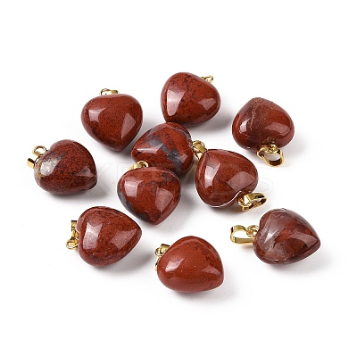 Natural Red Jasper Pendants X-G-I311-A25-G-1