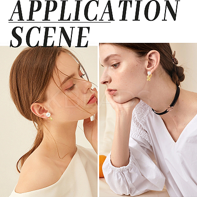 24Pcs 4 Styles 304 Stainless Steel Clip-on Earring Findings with Imitation Pearl Plastic Beaded STAS-SC0010-46A-1