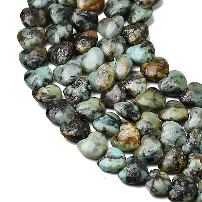 Natural African Turquoise(Jasper) Beads Strands G-P575-C18-6mm-1