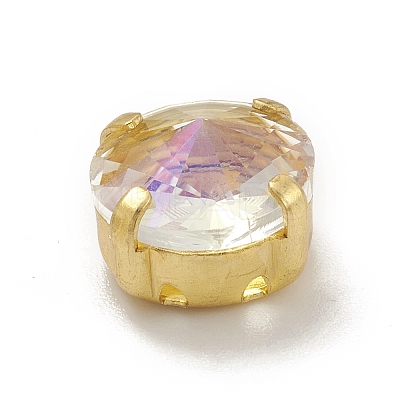 Flat Round Moonlight Effect Sew on Rhinestone GLAA-B010-04B-01-1