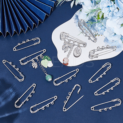50Pcs Steel Heavy Duty Safety Brooch Pins DIY-SC0033-19-1