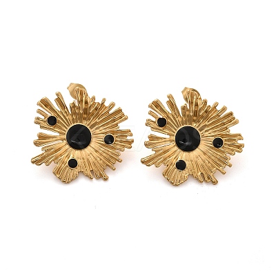304 Stainless Steel Studs Earrings for Women LS-EJEW-K306-31G-1