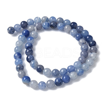Natural Blue Aventurine(Dyed & Heated) Beads Strands G-U015-8MM-01-1