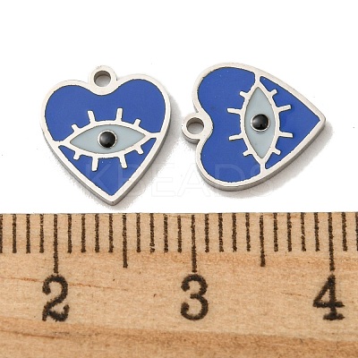 304 Stainless Steel Enamel Charms STAS-L022-004P-1