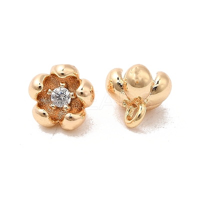 Brass & Cubic Zirconia Pendants KK-Q773-16G-03-1