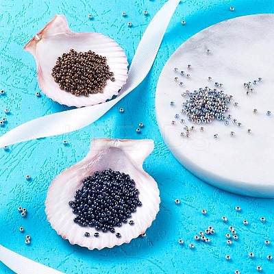 12/0 Grade A Electroplated Glass Seed Beads SEED-CD0001-01-1