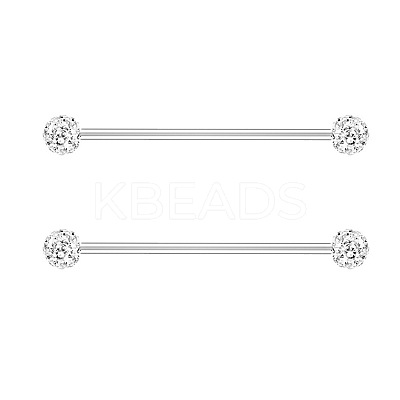 316L Surgical Stainless Steel Round Ball Bar Industrial Barbell Cartilage Earrings FS-WG6688D-01-1