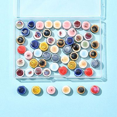 56Pcs 11 Colors Handmade Porcelain Beads PORC-FS0001-32-1