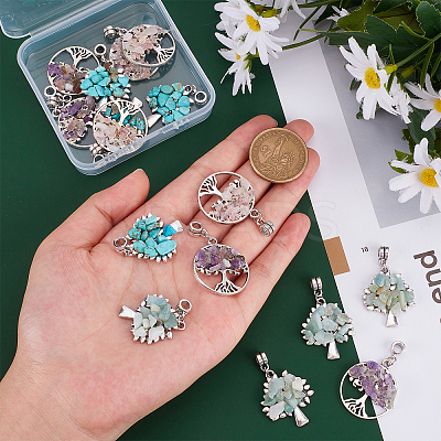 16Pcs 4 Styles Alloy European Dangle Charms FIND-SC0003-21-1