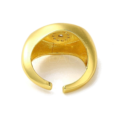 Brass with Cubic Zirconia Rings LS-RJEW-B057-01G-04-1