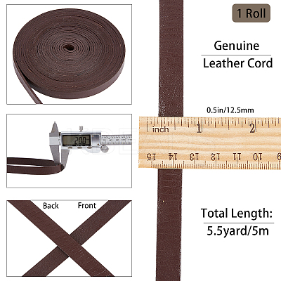 Flat Cowhide Leather Cord WL-GF0001-08C-02-1