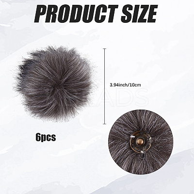 Faux Fox Fur Soft Pompom Ball DIY-WH20002-620A-05-1