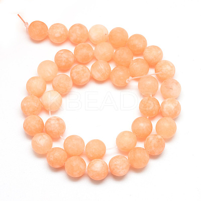 Natural White Jade Bead Strands X-G-R297-8mm-44-1